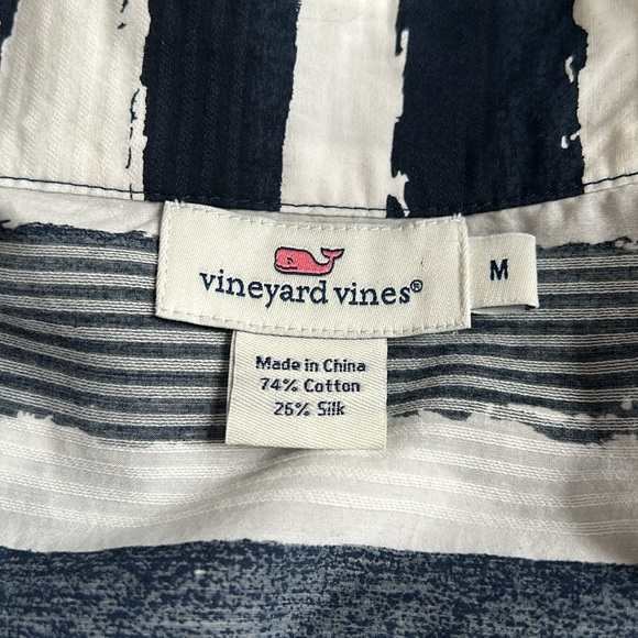 Vineyard Vines Blue/White Cotton/Silk Tunic sz M - Picture 5 of 7